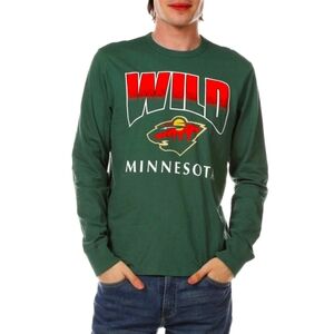 NHL Hockey Minnesota Wild Officially Licensed Long Sleeve Mens Shirt Size Large